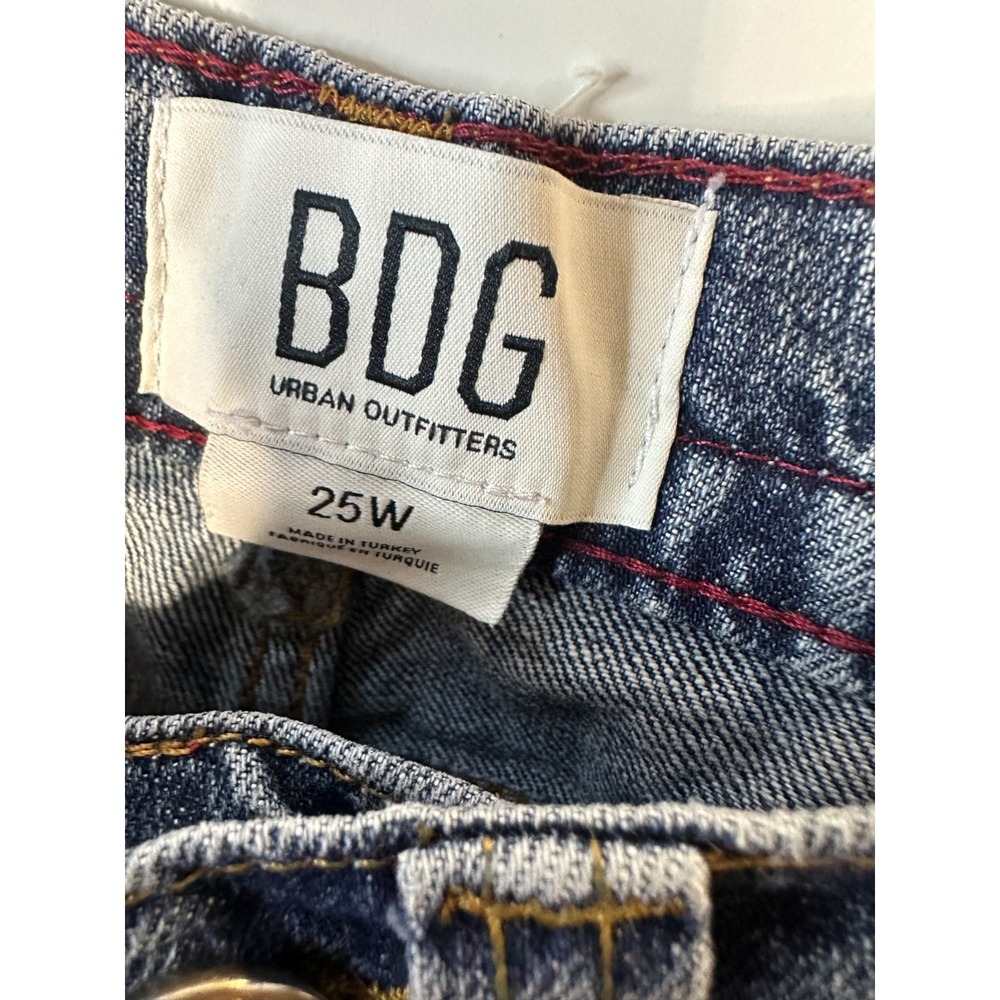 BDG Kayla Lowrider Studded Jeans Blue Denim Low Rise Straight Leg Womens Size 25 - Picture 9 of 16